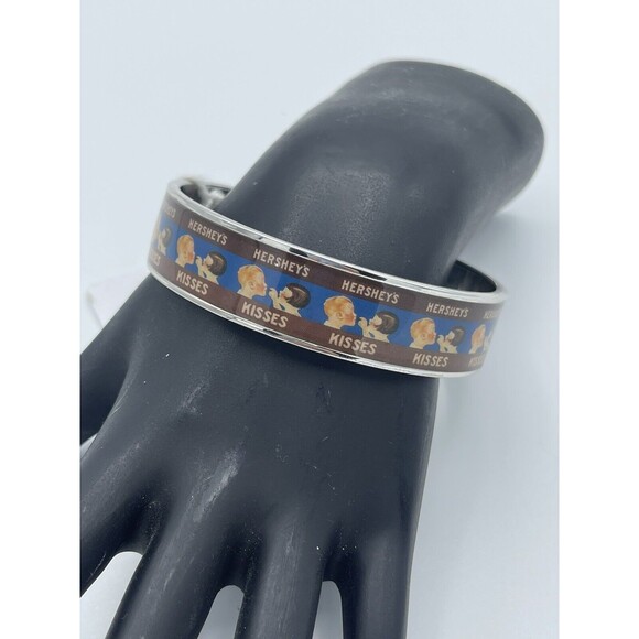Hershey’s Kisses Vintage Print Bangle Bracelet New Rare - Picture 1 of 9